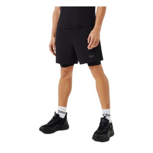 Everlast Men - 2 in 1 Shorts - Black [Parallel Import]