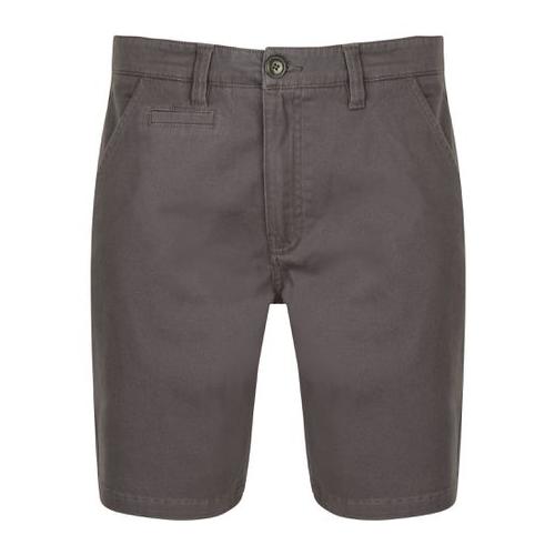 Tokyo Laundry Men's - Orian Cotton Twill Chino Shorts In Dark Grey - Parallel Import