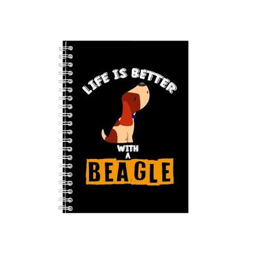 Beagle Notebook Dog Gift Idea Writing Book Notepad Pad 44