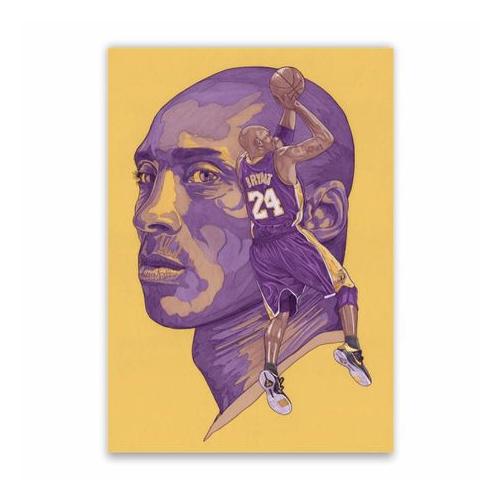 Kobe Bryant Face Purple Poster - A1