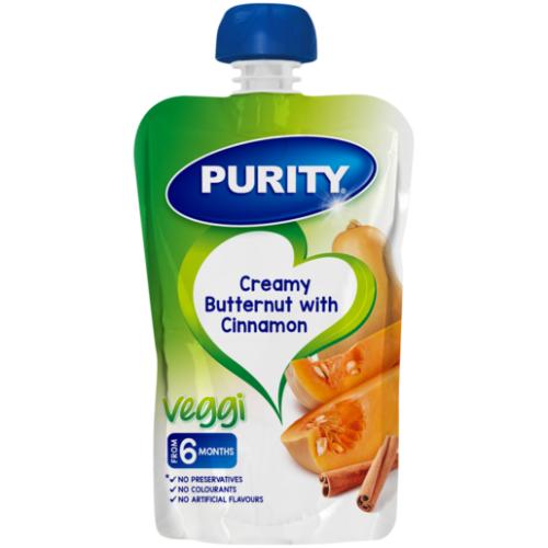 PURITY Creamy Butternut With Cinnamon Vegetable Puree 6 Months+ 110ml
