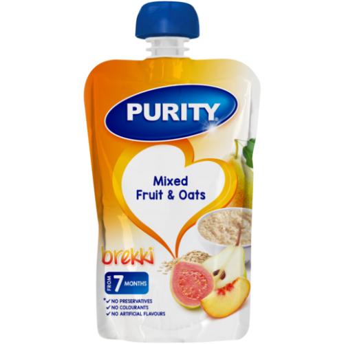 PURITY Mixed Fruit & Oats Breakfast Puree 7 Months+ 110ml