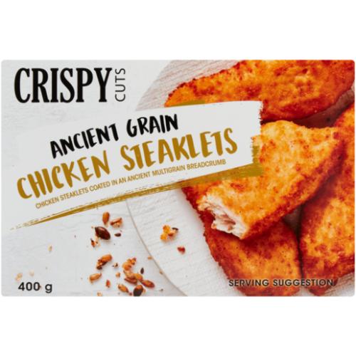 Crispy Cuts Frozen Ancient Grain Chicken Steaklets 400g