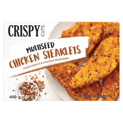 Crispy Cuts Frozen Multiseed Chicken Steaklets 400g