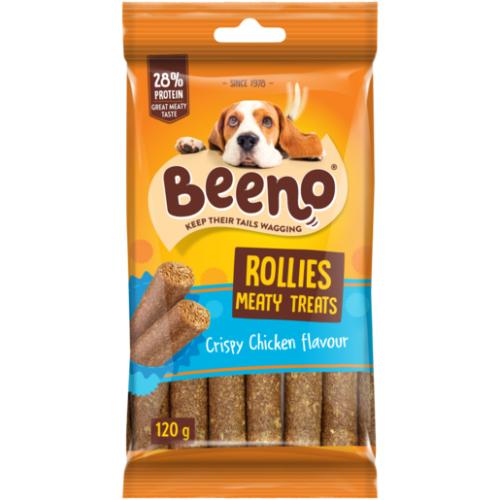 BEENO Rollies Chicken Flavoured Meaty Dog Treats 120g