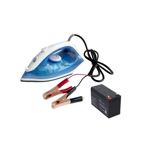 DC 12V 150W Iron with Car Battery Leads & 12V 7A Rechargeable SLA Battery