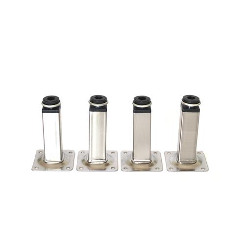 Project Solutions Cabinet Leg 100 X 25 Stainless Steel Pack of 4