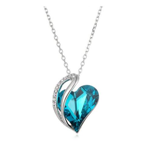 Destiny Aspen Heart Necklace with Swarovski Crystals
