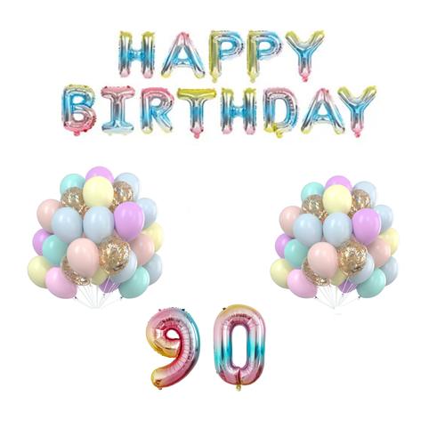 Pastel Balloon Set 90 Years