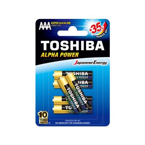 Toshiba Alpha Power Alkaline AAA - 6 Pack