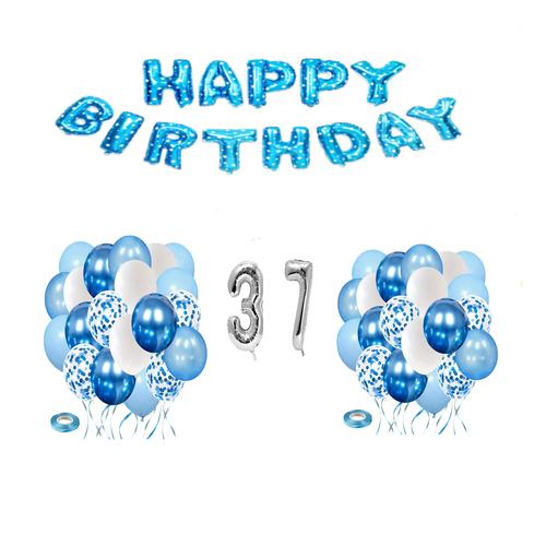 Blue and White Balloon Set 38 Years
