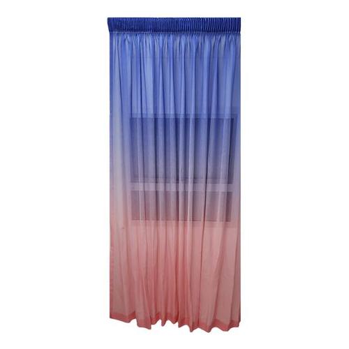 Matoc Designs Readymade Curtain - Ombre Blue to Rose Voile - Taped