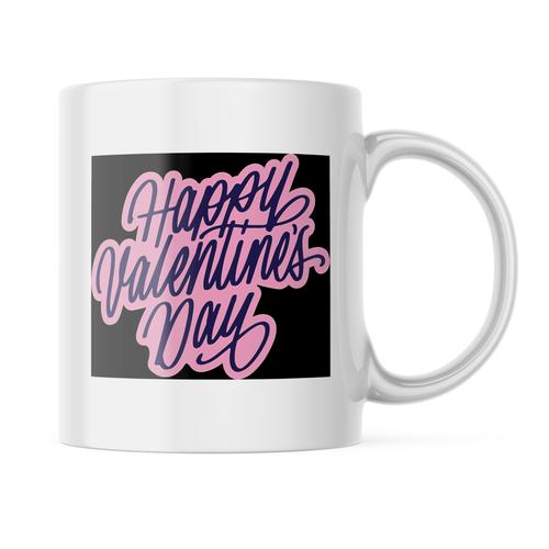 Ceramic Happy Valentine's Day Light Pink Mug - White - 11oz