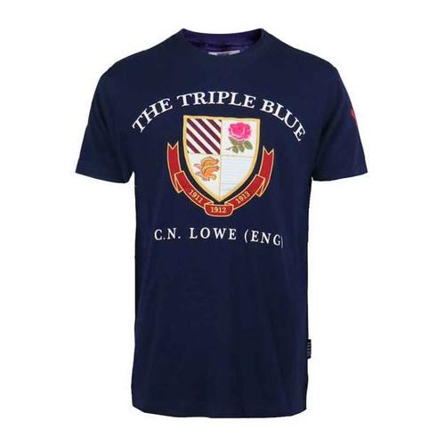 Ellis Rugby - Men's Classic England Rugby T-Shirt Triple Blue Navy - Navy