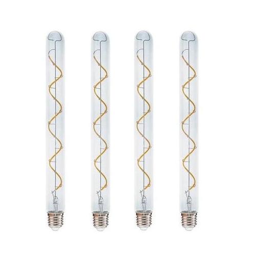 E27 LED Filament Bulb Spiral 4W - 4 Pack Warm White