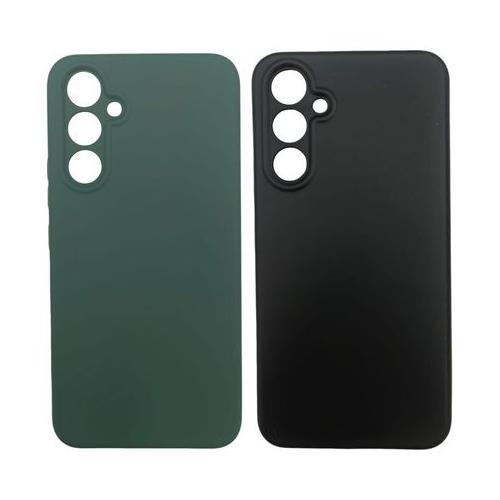 Silicone Black & Dark Green Cover for Samsung Galaxy A14/A24/A34/A54/ 2Pack