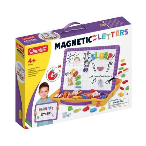 Quercetti Magnetic Whiteboard Board & Magnetic Letters Activity Set