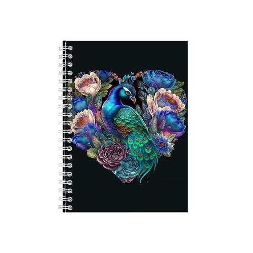 Peacock Heart Style Notebook Animal Gift Idea Notepad Pad 113