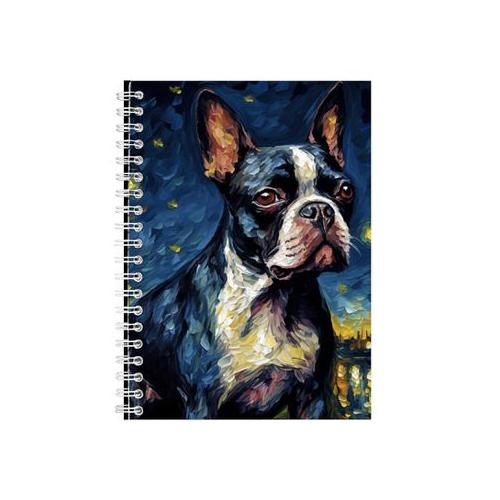 BOSTON TERRIER Starry Night Notebook Dog Gift Idea Notepad Pad 108