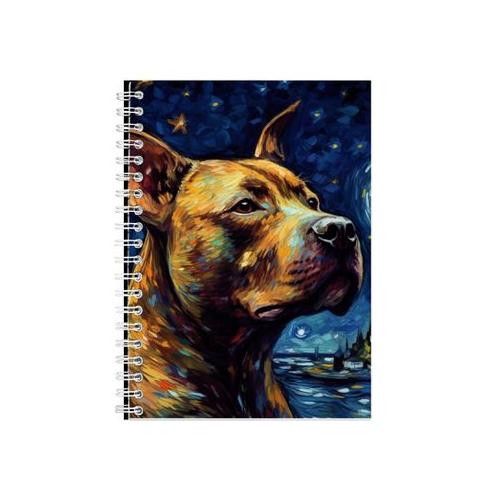 AMERICAN PITBULL Starry Night Notebook Gift Idea Notepad Pad 107