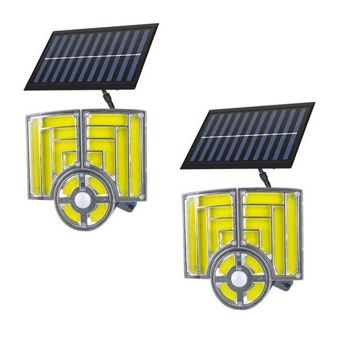 2x Solar Induction Adjustable Head Light 16COB with Remote Control FA-120A