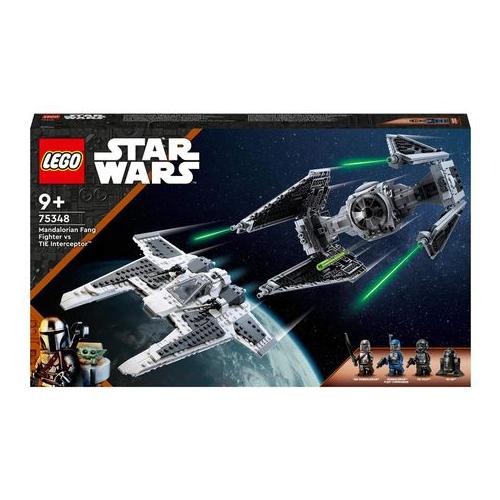 LEGO® Star Wars™ Mandalorian Fang Fighter vs. TIE Interceptor™ 75348 Building Toy Set (957 Pieces)