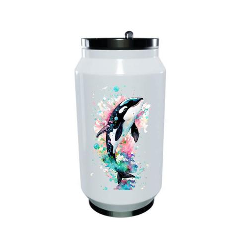 Whale Printed Stainless Steel Toddler Tumbler with Straw