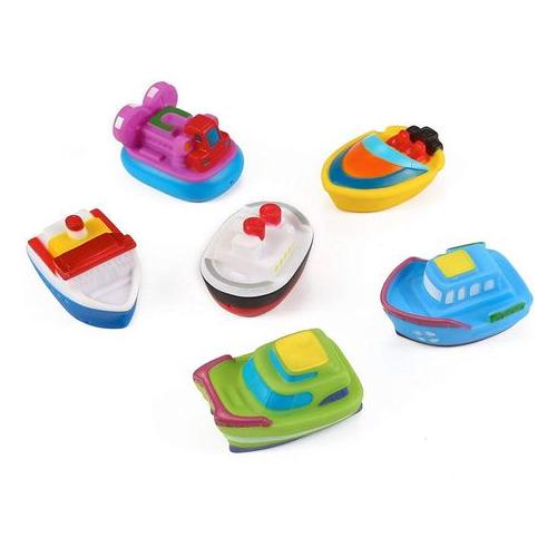Cute Design Floating Boat Squirting Bath Toy - 6 Piece