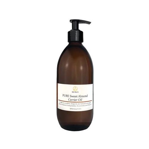 PURE Sweet Almond Oil - 500ml Carrier Oil with Dispenser Pump