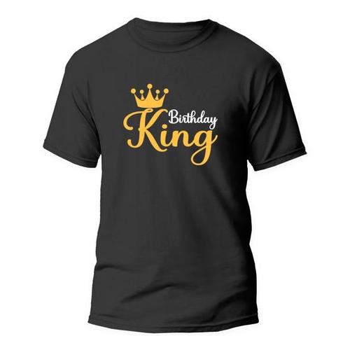 T-Shirt Printed Funny Sayings - Birthday King Crown King