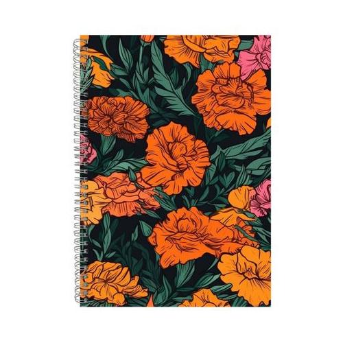 Floral Patterns 10 Notebook Flower Gift Idea A4 NotePad 113