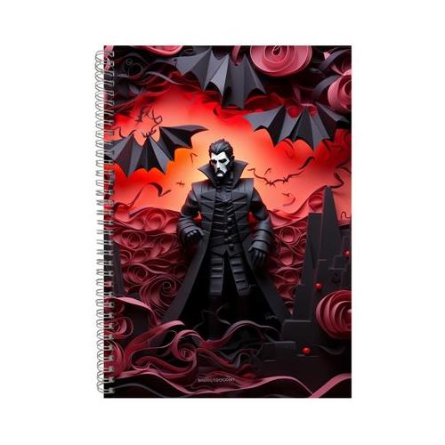3D Dracula Halloween Notebook Gift Idea A4 Notepad Pad 105