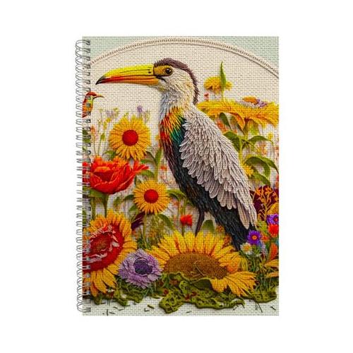 Embroidered STORK Notebook Gift Idea A4 Notepad Pad 102