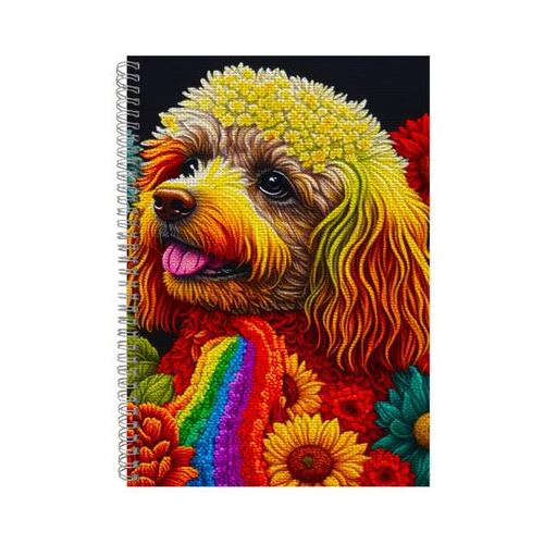 Embroidered POODLE Notebook Dog Gift Idea A4 Notepad Pad 102