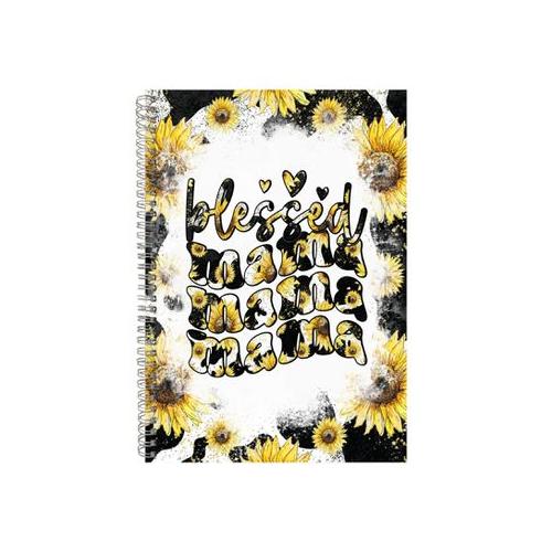 Neon Flowers Blessed Mama Notebook Gift Idea A4 Notepad Pad 84