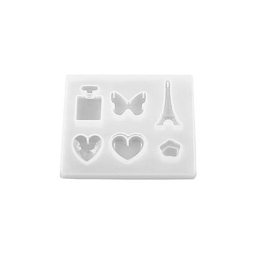 Silicone Mould - Small tray with Eiffel tower with holes