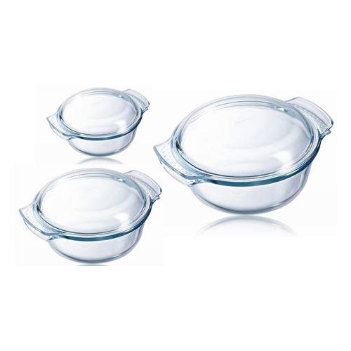 Pyrex - Set of 3 - Casserole Dishes - Round