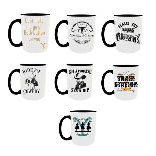 Yellowstone Black Coffee Mug Set