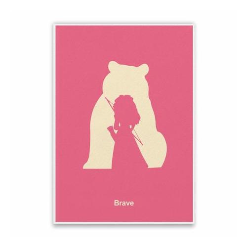 Brave Silhouette Pink Poster - A1