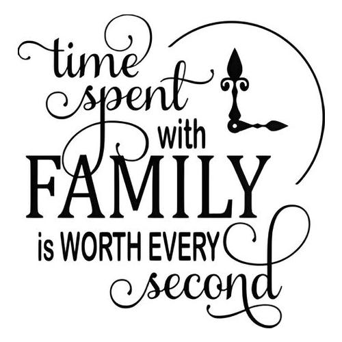Time spent with family sticker Black Vinyl Home Decor Wall Art