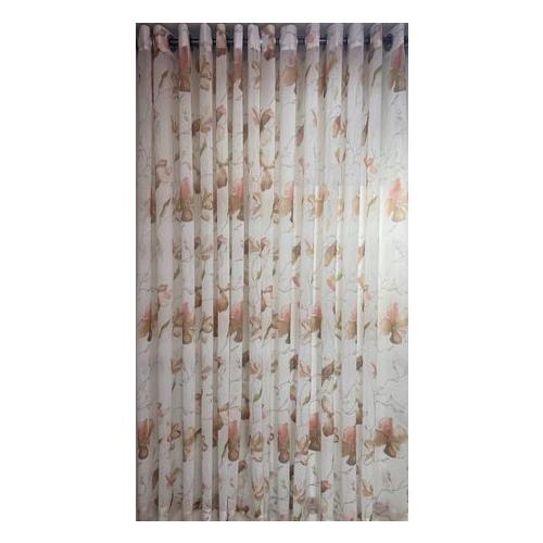 Readymade Eyelet Curtain Floral Voile W 600cm x H 220 cm