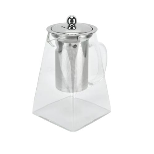 Teapot 950ml Square Borosilicate Glass