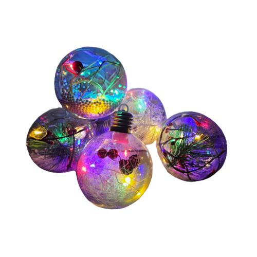 Christmas Tree Decoration - LED Balls (5 Pack)