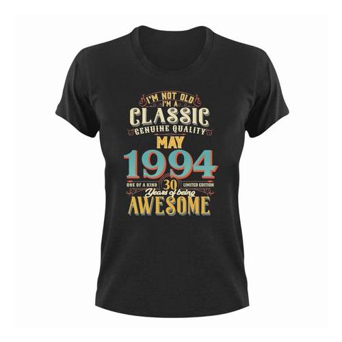Birthday T-Shirt - Born in May 1994 - Great Gift For Him or Her