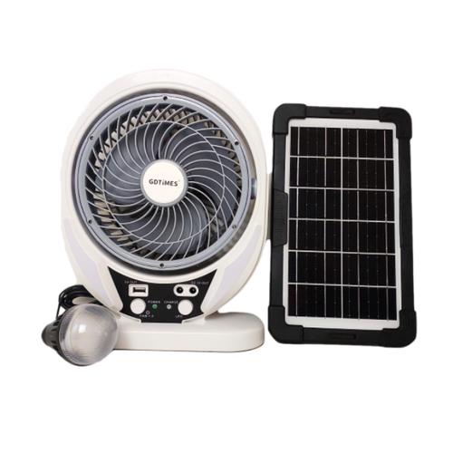 7 Inch Rechargeable Solar Fan GD-8027