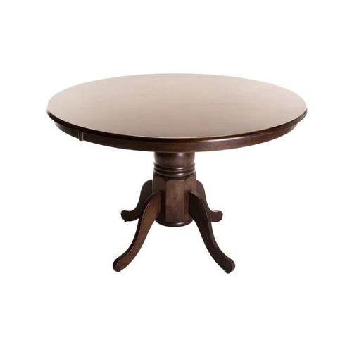 4-6 Seater Round Brown Dining Room Table