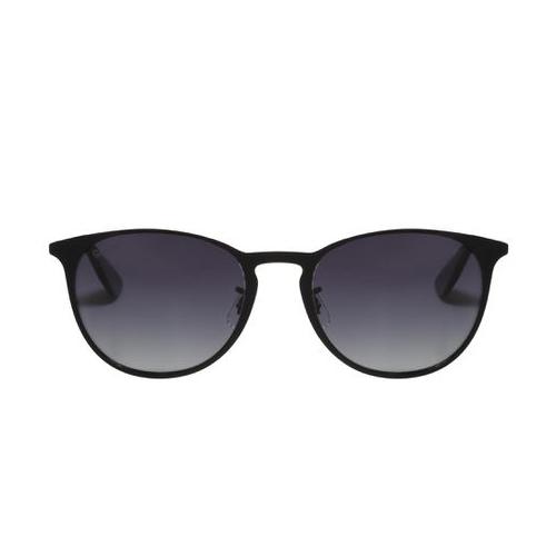Raven Black Round Polarised Sunglasses