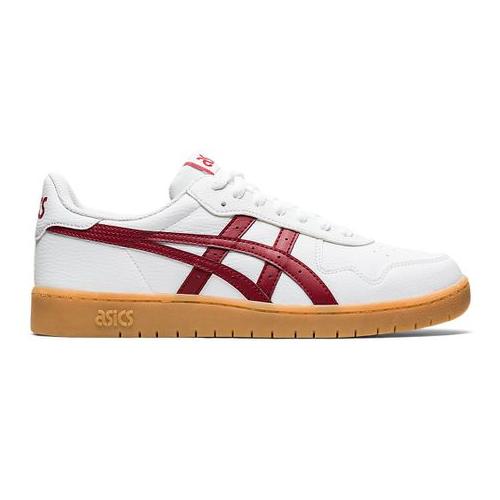 ASICS Tiger Men White/Beef Juice Leather Lo-Top