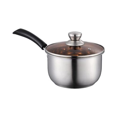 Stainless Steel Stockpot with Lid & Single Long Handle