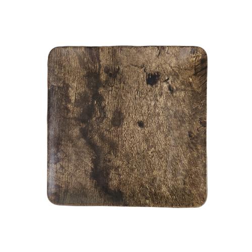 Side Plate Melamine 18x18cm Square Antique Pine Wavy Hybrid -Crockerycentre
